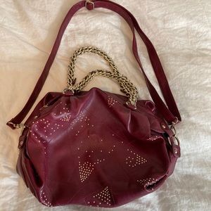 Burgundy purse